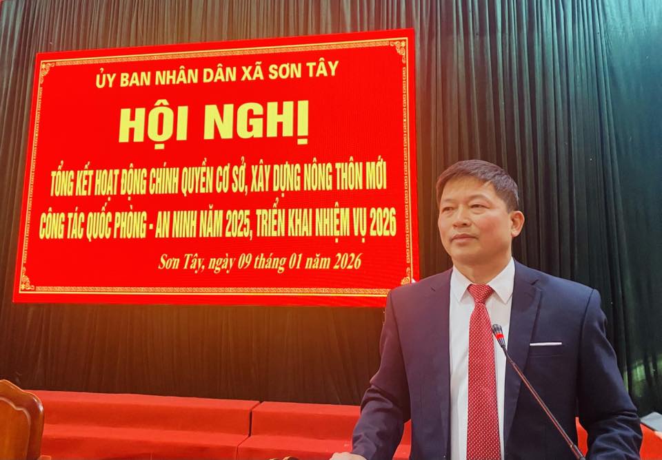 Xã Sơn Tây tổng kết toàn diện hoạt động năm 2025, quyết tâm hoàn thành nhiệm vụ năm 2026
