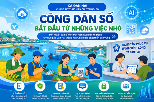 Đan Hải đưa tiện ích số vào từng giao dịch hành chính 