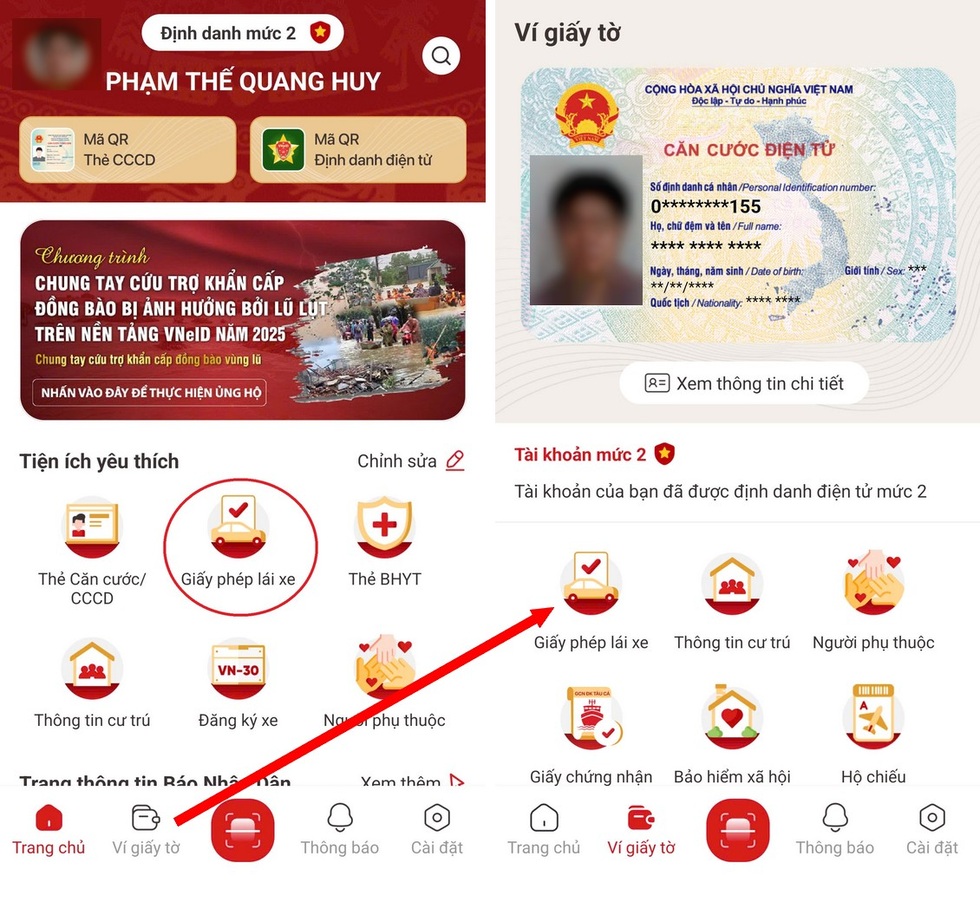 Cách tích hợp thông tin giấy phép lái xe mới vào VNeID để thay bản cứng - 4