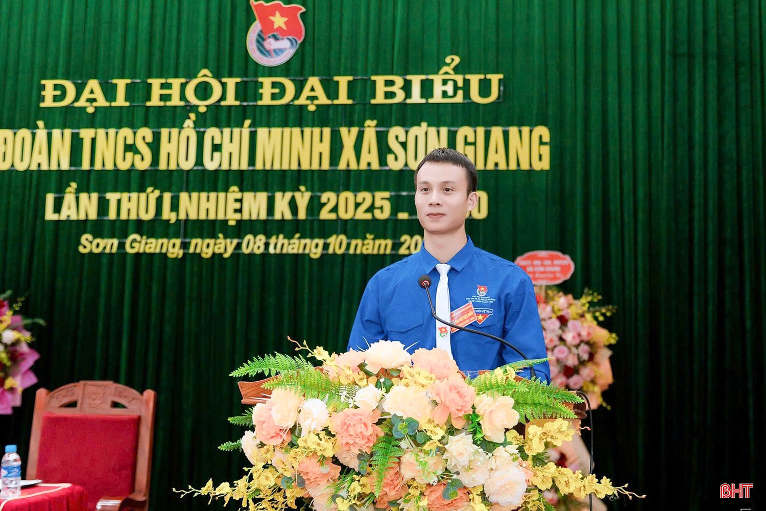 Anh Nguyễn Hồng Tiệp - Bí thư Đoàn xã, Chủ tịch Hội LHTN Việt Nam xã Sơn Giang. Ảnh N.T bqbht_br_a1.jpg