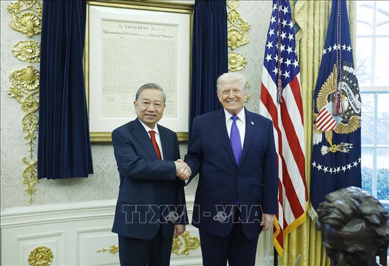 Tổng Bí thư Tô Lâm gặp Tổng thống Hoa Kỳ Donald Trump