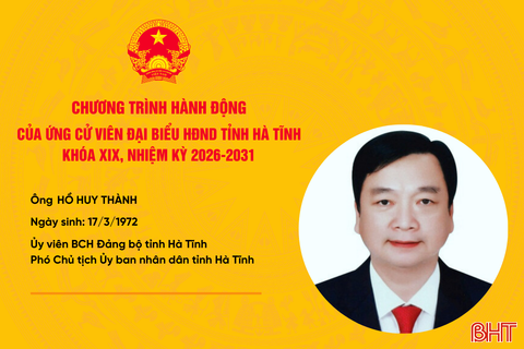 Chương trình hành động của ứng cử viên đại biểu HĐND tỉnh khóa XIX Hồ Huy Thành
