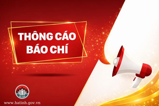 Thông cáo báo chí: Quyết định ban hành Quy định quản lý Nhà nước về hoạt động khí tượng thủy văn trên địa bàn tỉnh Hà Tĩnh 