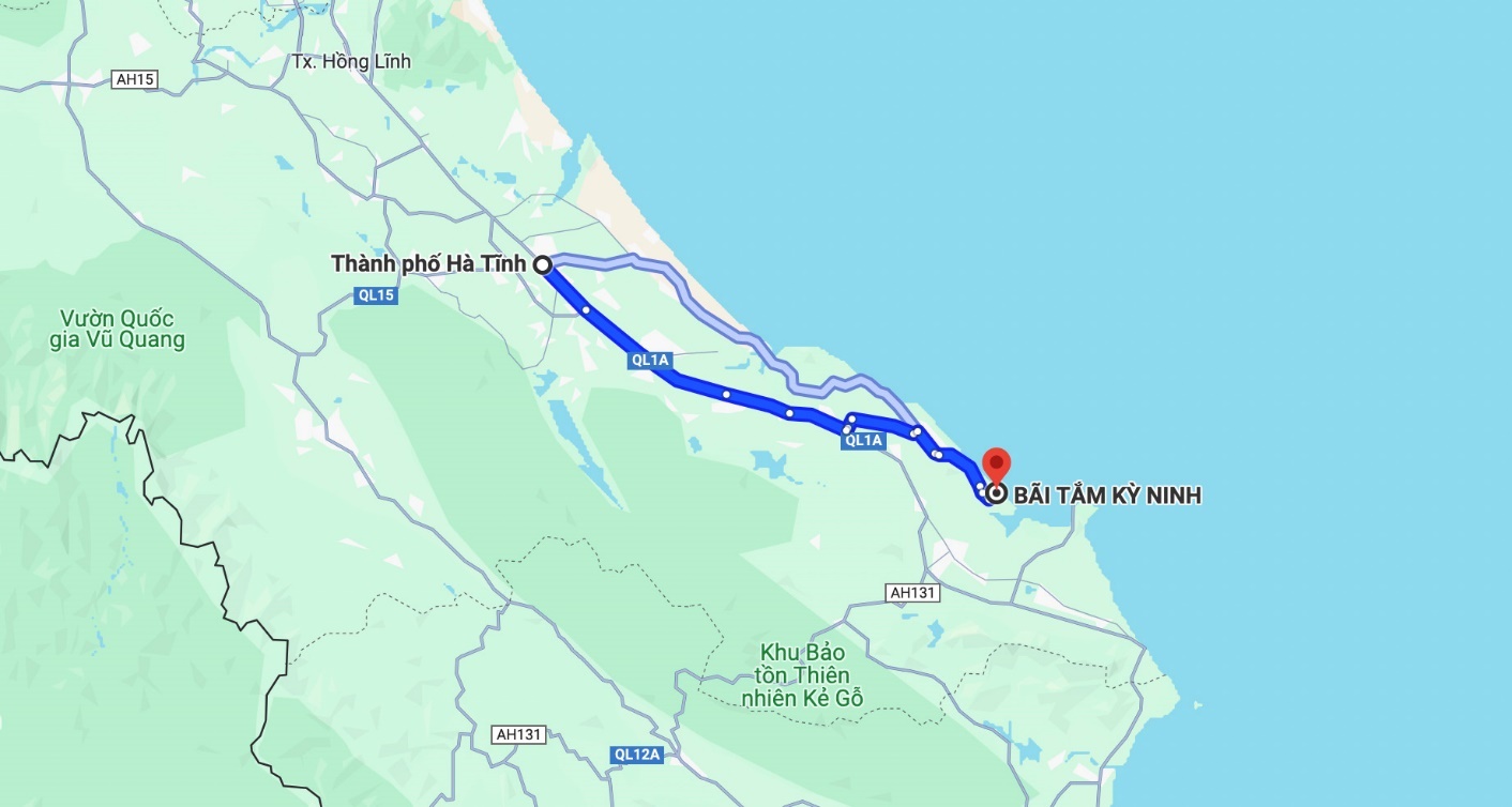 đường đi tới biển ở Kỳ Ninh