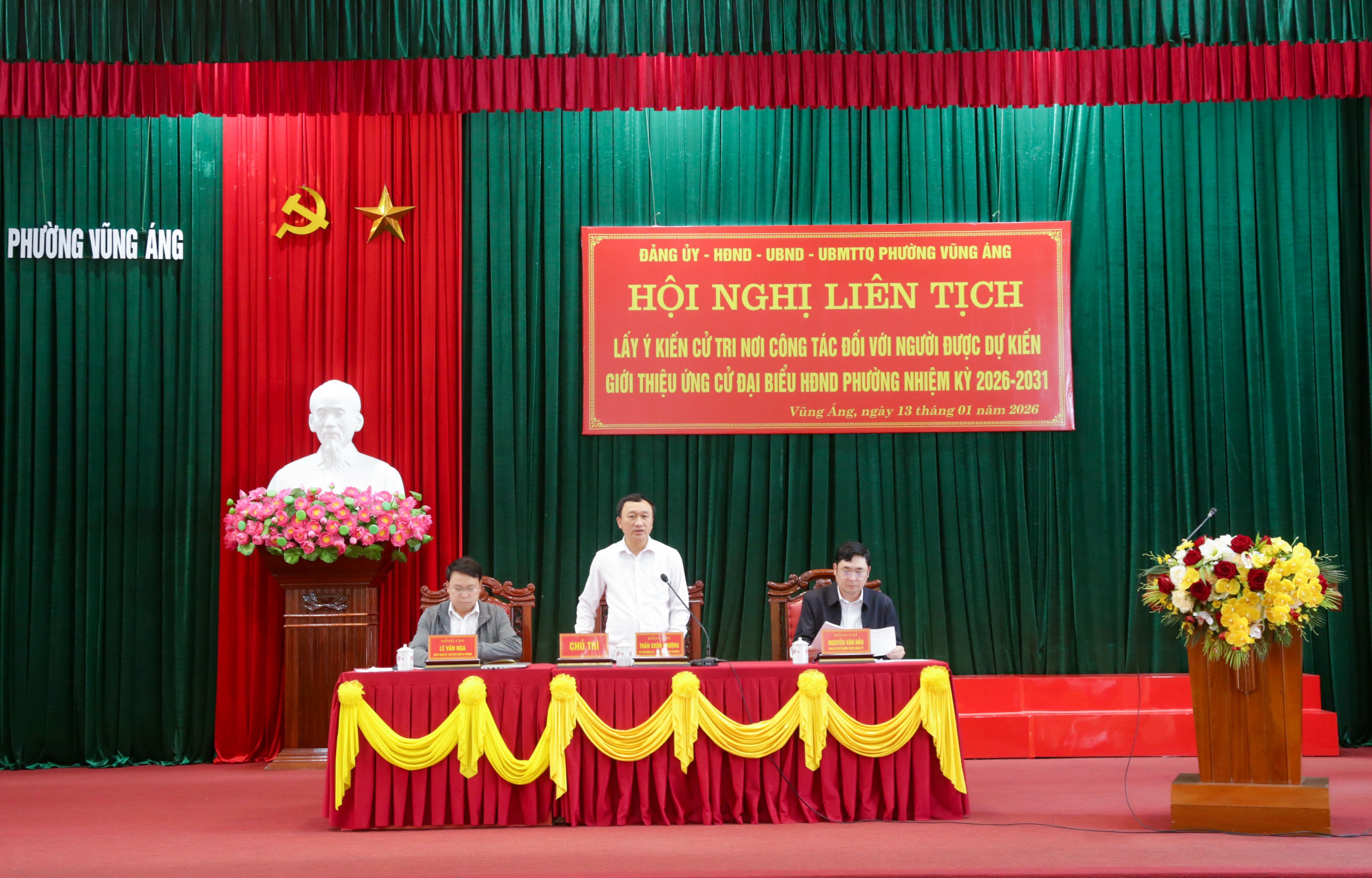 Hội nghị liên tịch lấy ý kiến cử tri nơi công tác đối với người dự kiến ứng cử HĐND phường Vũng Áng nhiệm kỳ 2026 – 2031