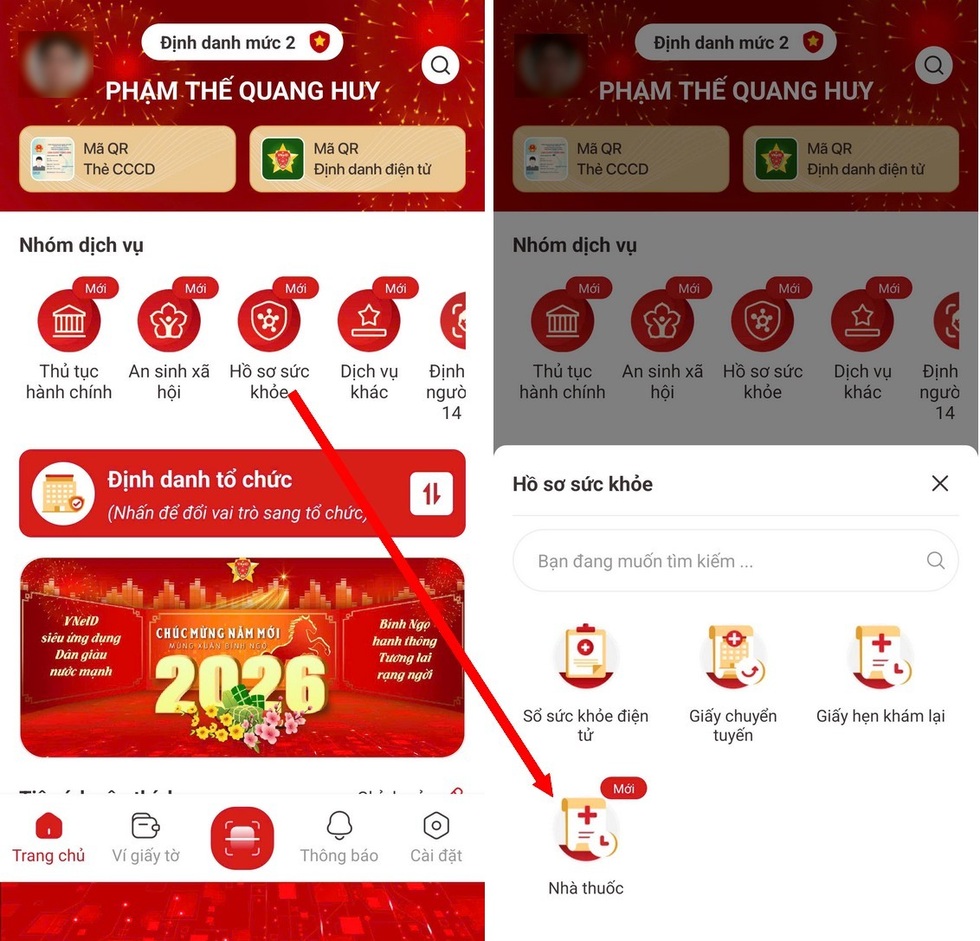 Hướng dẫn mua thuốc trực tuyến thông qua ứng dụng VNeID - 2