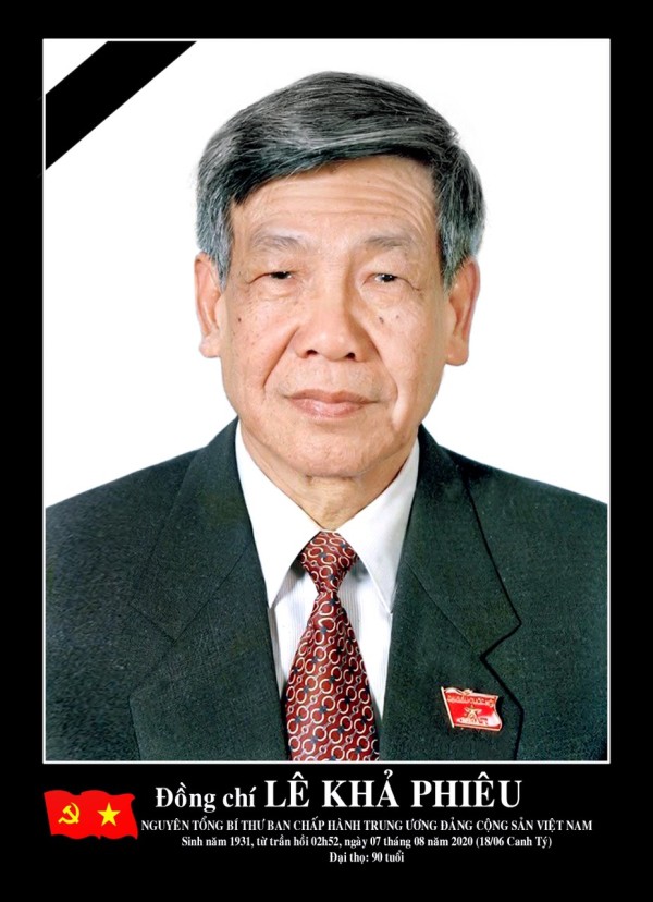 Thông báo lễ viếng, lễ truy điệu và lễ an táng đồng chí Lê Khả Phiêu