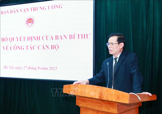 Ông Triệu Tài Vinh được điều động làm Phó Trưởng ban Ban Dân vận Trung ương