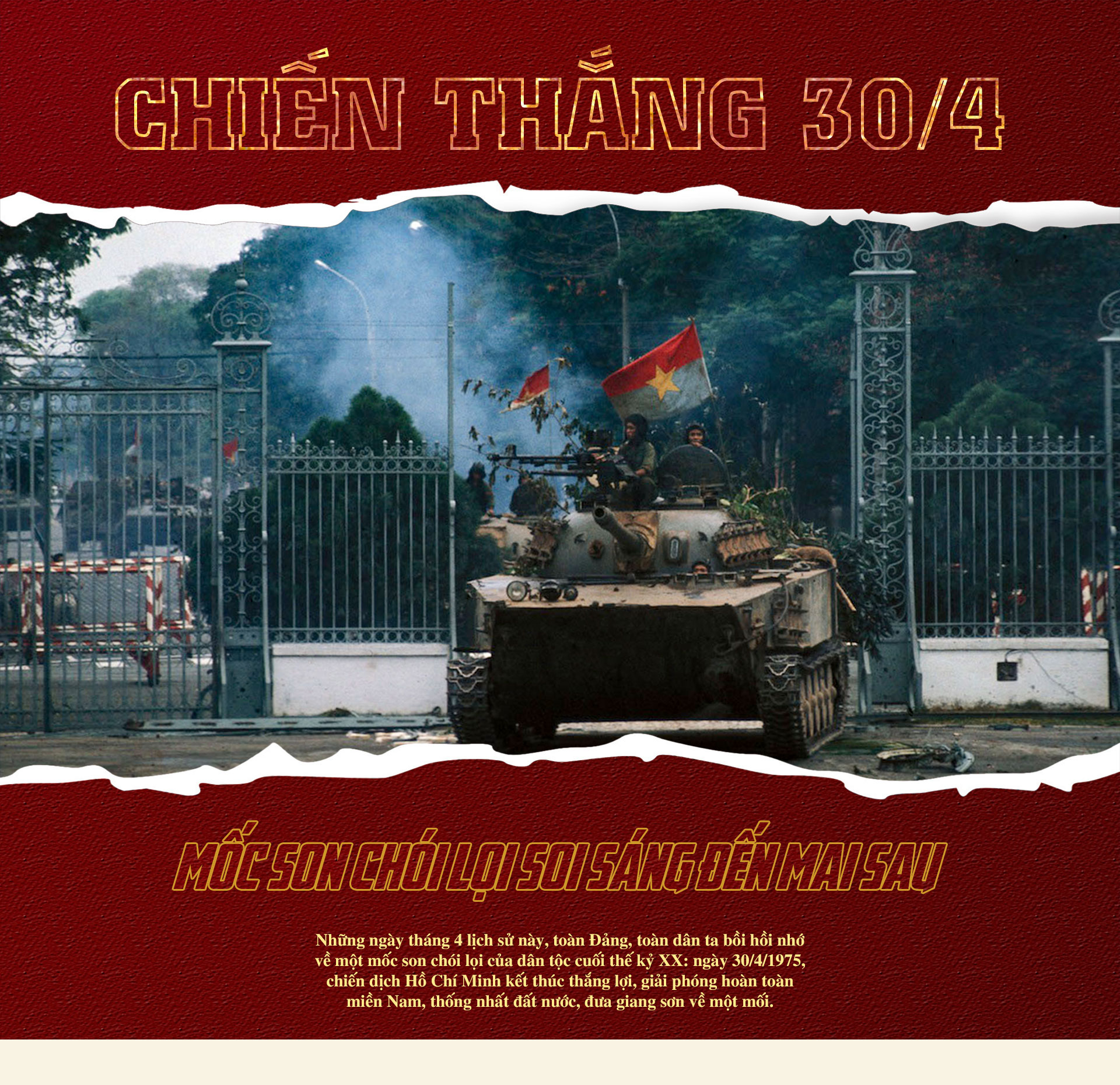 Chiến thắng 30/4 - mốc son chói lọi soi sáng đến mai sau