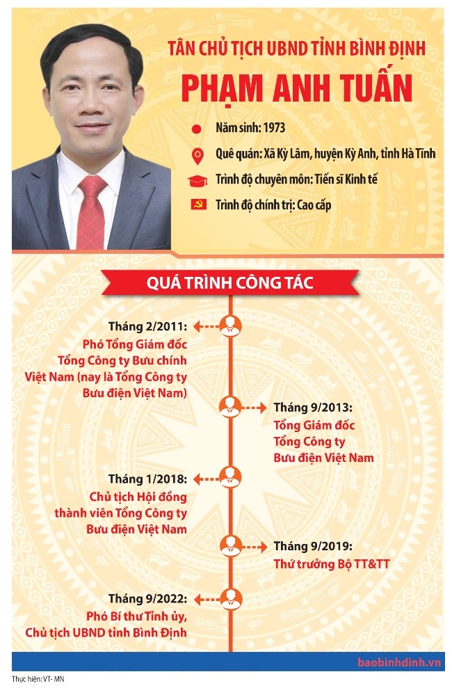 Ông Phạm Anh Tuấn giữ chức Chủ tịch UBND tỉnh Bình Định