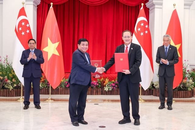 Việt Nam và Singapore thiết lập quan hệ đối tác kinh tế số - kinh tế xanh