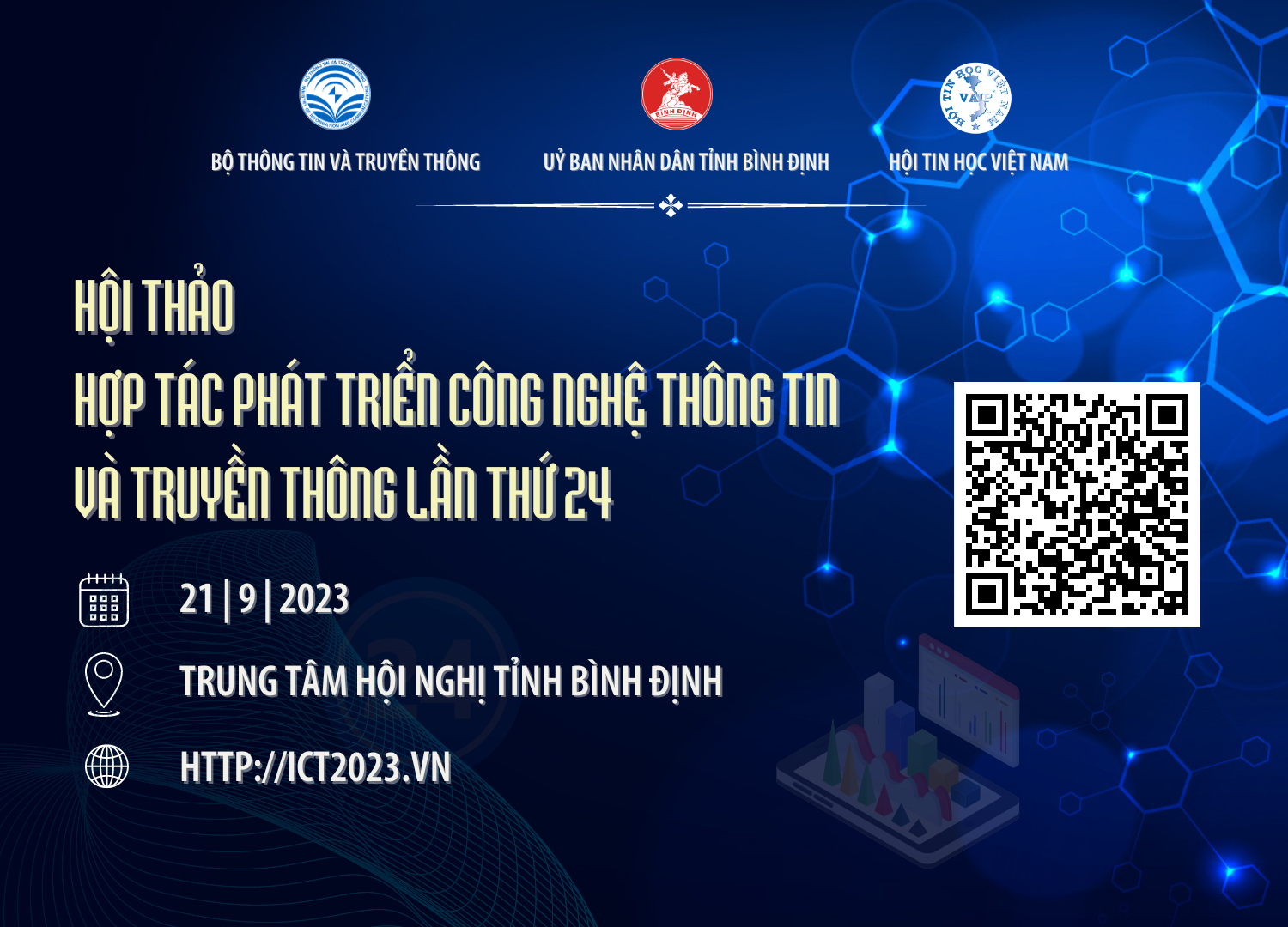 Hội thảo Hợp tác phát triển Công nghệ thông tin và Truyền thông Việt Nam lần thứ XXIV năm 2023 diễn ra tại Bình Định từ ngày 21-22/09