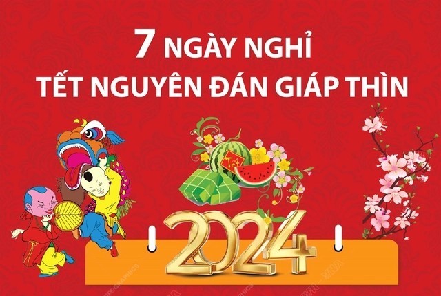 Lịch nghỉ Nguyên đán Giáp Thìn 2024 của người lao động