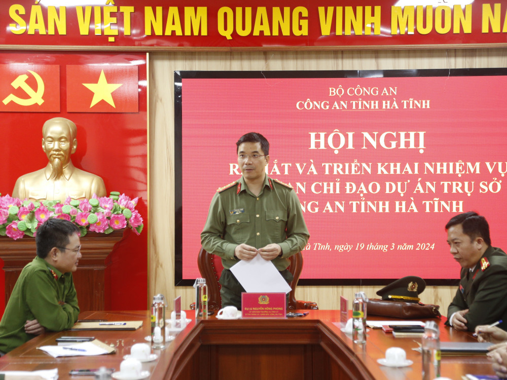 Triển khai Dự án xây dựng trụ sở làm việc Công an tỉnh Hà Tĩnh theo kế hoạch