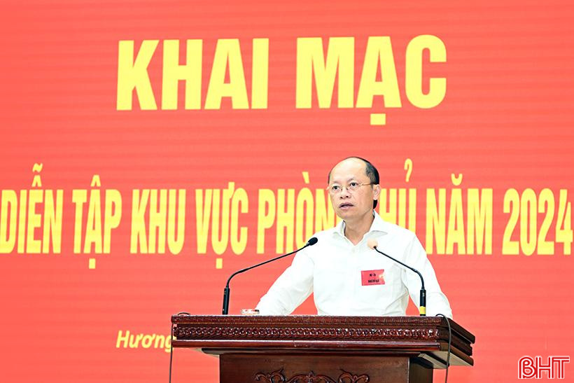 Đảm bảo an toàn diễn tập khu vực phòng thủ huyện Hương Khê