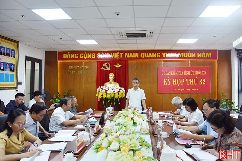 UBKT Tỉnh ủy Hà Tĩnh thông báo kết luận các kỳ họp 31 và 32