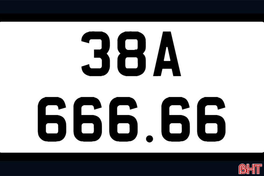 Biển số xe siêu đẹp Hà Tĩnh 38A-666.66 lên sàn đấu giá