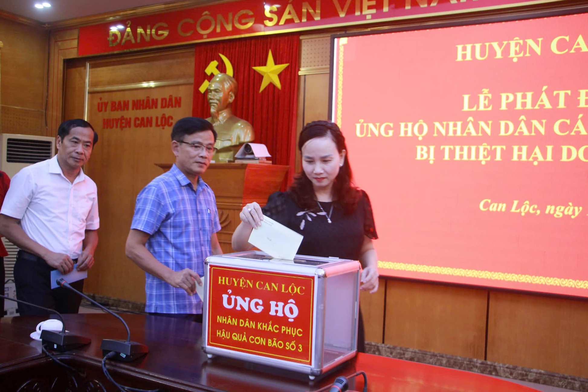 Can Lộc phát động quyên góp ủng hộ đồng bào miền Bắc bị ảnh hưởng bão số 3