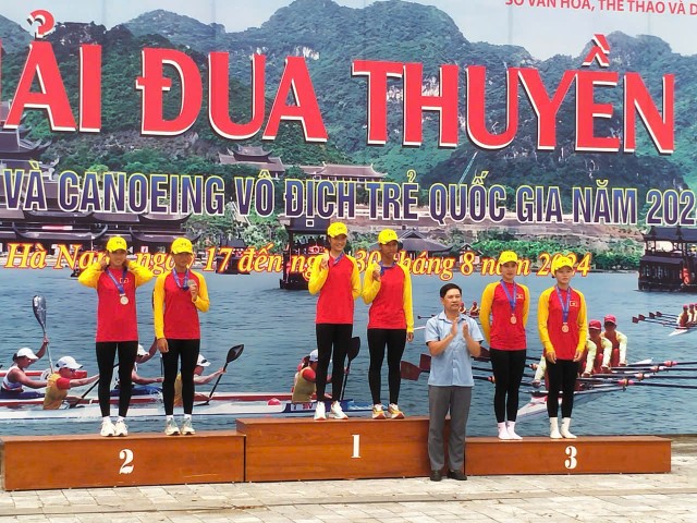 Hà Tĩnh giành 3 huy chương tại giải đua thuyền rowing Vô địch trẻ Quốc gia năm 2024