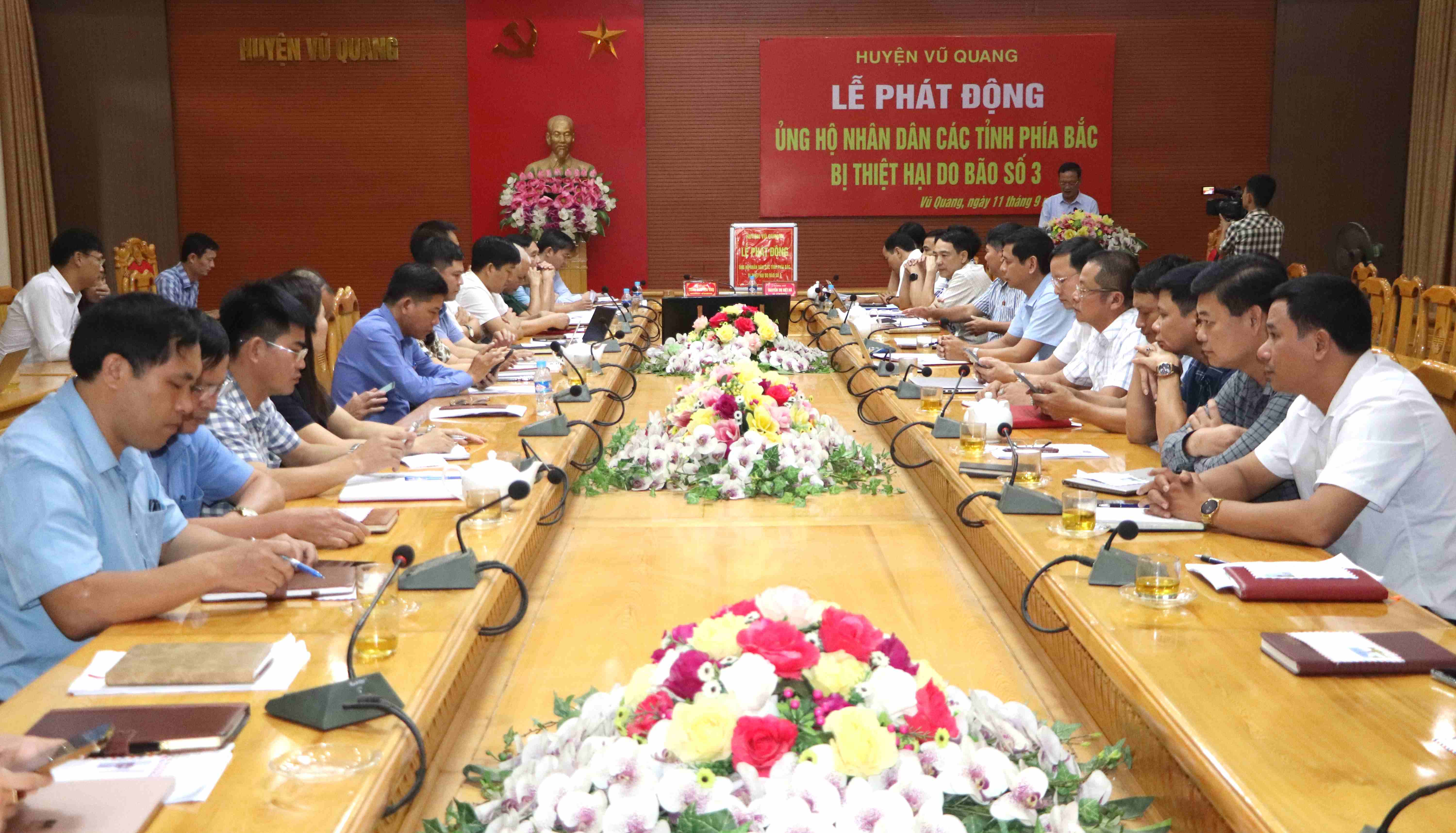 Vũ Quang phát động ủng hộ nhân dân các tỉnh phía Bắc bị thiệt hai do bão số 3