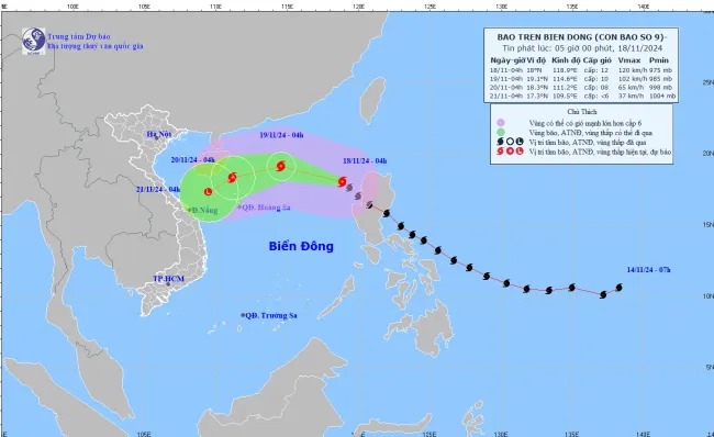 Bão Man-yi vào Biển Đông, trở thành bão số 9