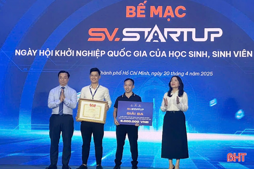 Sinh viên Hà Tĩnh giành giải ba cuộc thi khởi nghiệp toàn quốc
