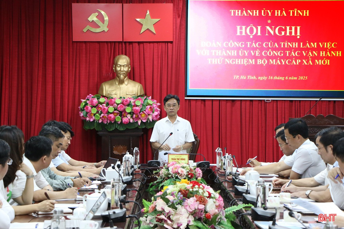 Tổ chức tốt việc vận hành thử nghiệm bộ máy cấp xã mới của TP Hà Tĩnh