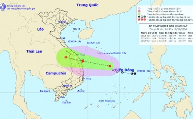 Sẽ có 3 ATNĐ/bão, kèm 2 đợt không khí lạnh xảy ra ở miền Trung trong 10 ngày tới