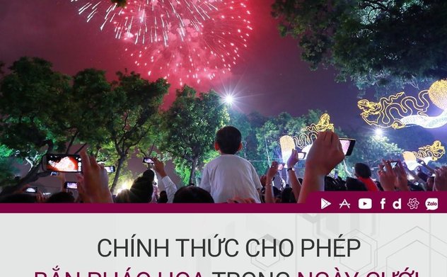 Từ 11/01/1021 người dân được bắn pháo hoa dịp lễ tết, sinh nhật