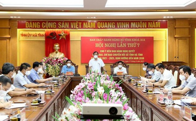 Nghị quyết 05-NQ/TU của Ban chấp hành Đảng bộ tỉnh về tập trung lãnh đạo, chỉ đạo chuyển đổi số tỉnh Hà Tĩnh giai đoạn 2021 - 2025, định hướng đến năm 2030