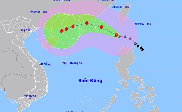 Bão số 3 giật cấp 17 chính thức vào biển Đông 