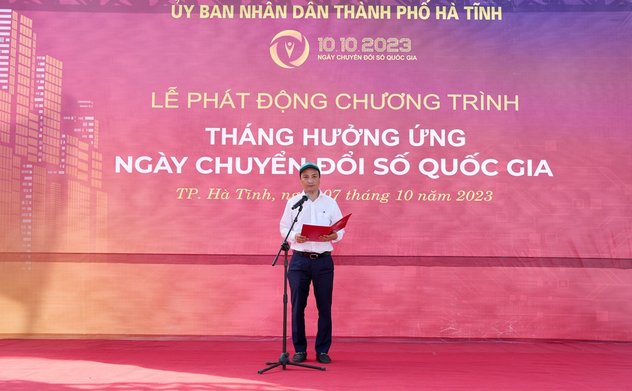 TP Hà Tĩnh tổ chức lễ phát động chương trình Tháng hưởng ứng Ngày Chuyển đổi số quốc gia năm 2023