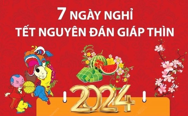Lịch nghỉ Nguyên đán Giáp Thìn 2024 của người lao động 