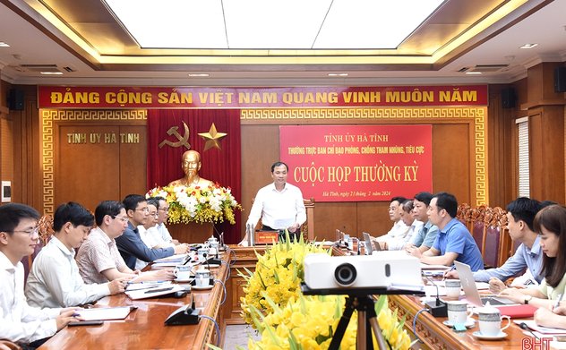 Ban Chỉ đạo phòng, chống tham nhũng, tiêu cực tỉnh họp phiên thường kỳ