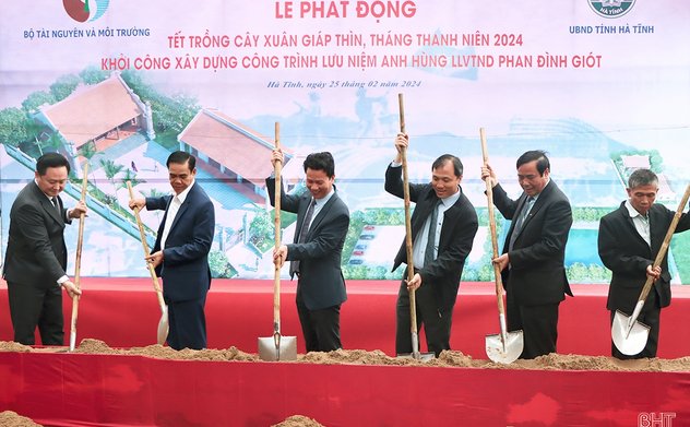 Khởi công xây dựng công trình lưu niệm Anh hùng Phan Đình Giót tại Hà Tĩnh 