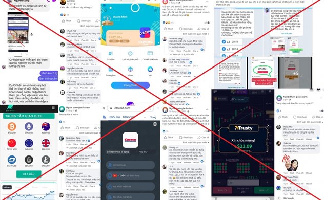 Tái diễn chiêu cộng tác viên online lừa đảo từ vài triệu đồng đến chục nghìn USD