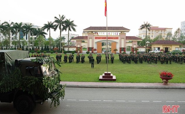 Bộ CHQS Hà Tĩnh luyện tập chuyển trạng thái sẵn sàng chiến đấu