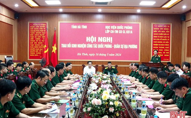 Học viện Quốc phòng và tỉnh Hà Tĩnh trao đổi kinh nghiệm công tác QP-QS địa phương 