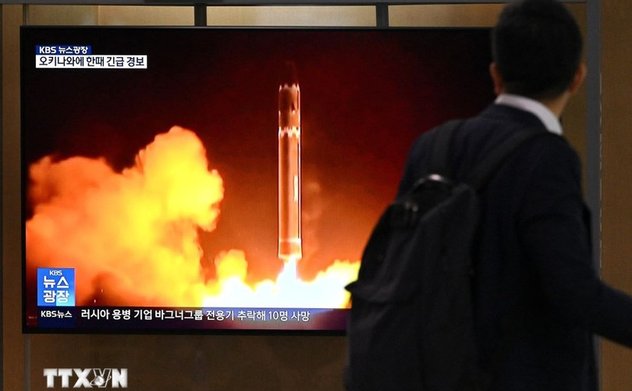 Triều Tiên phóng tên lửa đạn đạo ra vùng biển phía Đông