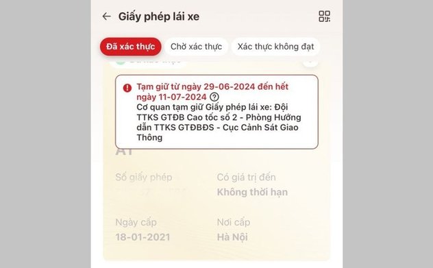 Tước giấy phép lái xe trên môi trường điện tử là như thế nào?