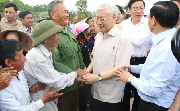 Hình ảnh về Tổng Bí thư Nguyễn Phú Trọng với Đảng bộ và Nhân dân Hà Tĩnh