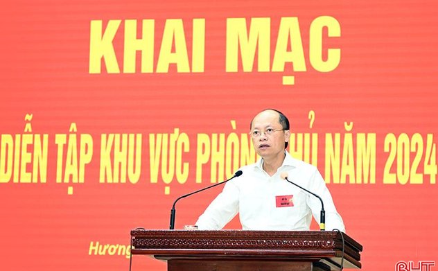 Đảm bảo an toàn diễn tập khu vực phòng thủ huyện Hương Khê