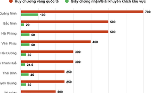 18 tỉnh, thành thưởng trăm triệu đồng cho học sinh giỏi quốc tế 