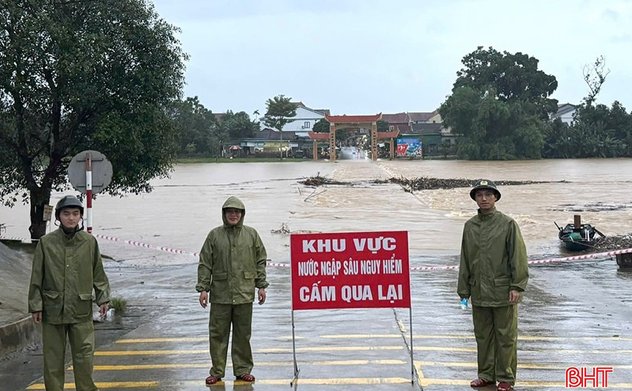 Nước sông Ngàn Phố lên nhanh, khả năng ngập lụt cục bộ 