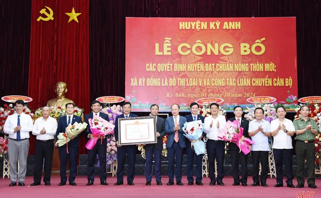 Công bố quyết định của Thủ tướng Chính phủ công nhận huyện Kỳ Anh đạt chuẩn nông thôn mới
