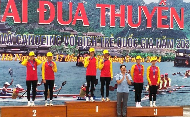 Hà Tĩnh giành 3 huy chương tại giải đua thuyền rowing Vô địch trẻ Quốc gia năm 2024 