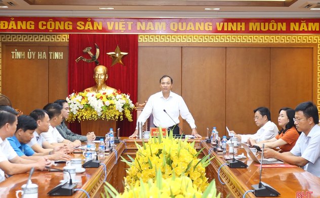 Gặp mặt đoàn đại biểu Hà Tĩnh dự Đại hội toàn quốc Mặt trận Tổ quốc Việt Nam