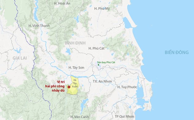 Máy bay quân sự rơi ở Bình Định, hai phi công mất tích 