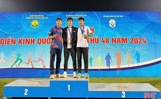 Hà Tĩnh giành 11 huy chương tại Giải Điền kinh vô địch quốc gia