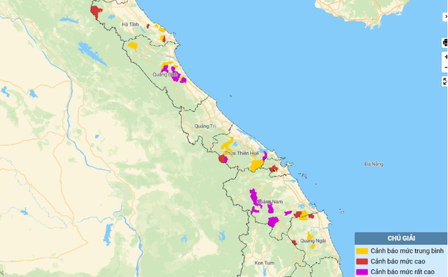 Cảnh báo lũ quét, lở đất đá khu vực Hà Tĩnh và nhiều tỉnh miền Trung